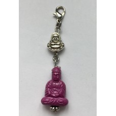 Klik-aan hanger Boeddha, Buddha paars met buddha kraal